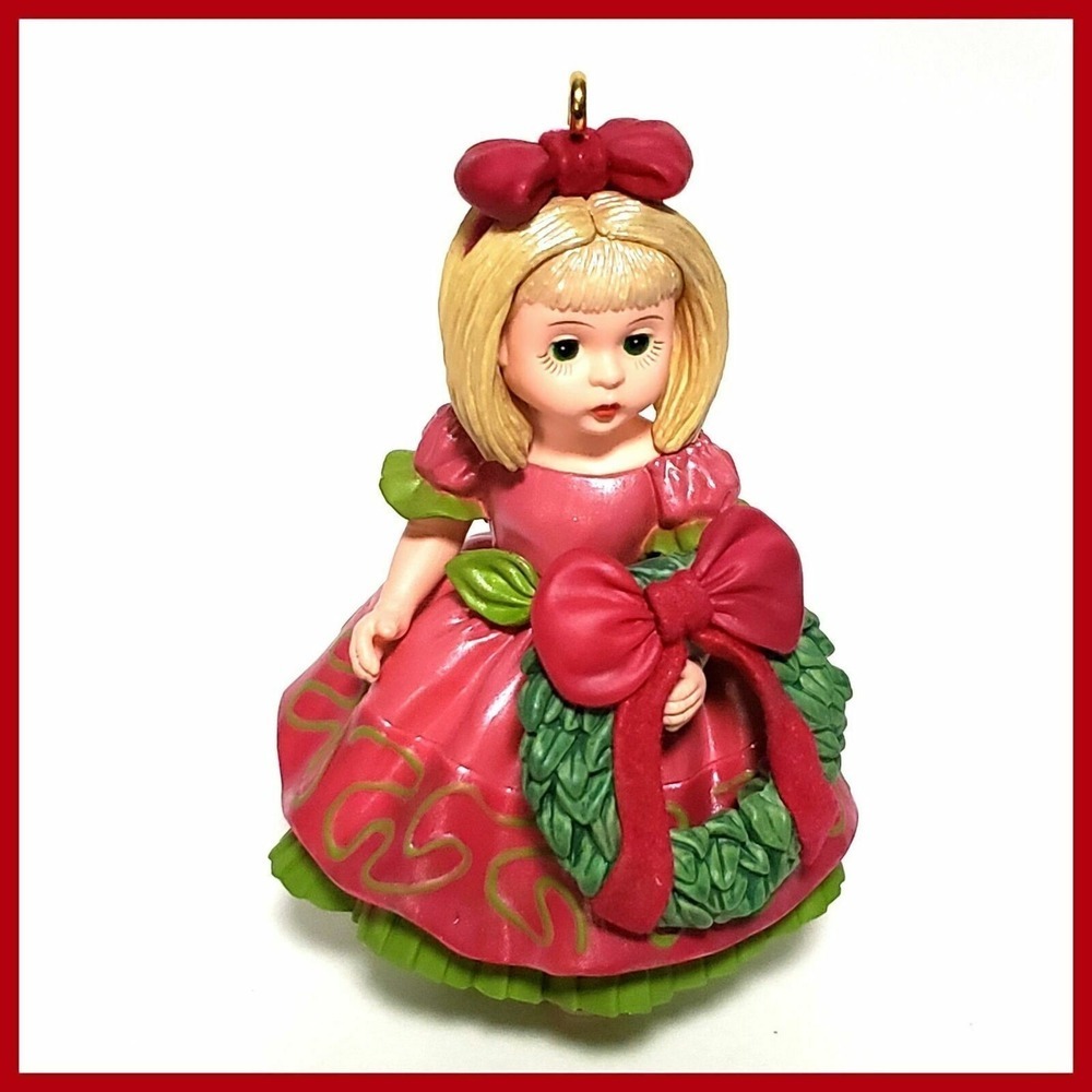 Hallmark Keepsake "Wreath of Holiday Wishes" 2009 Madame Alexander Doll Ornament